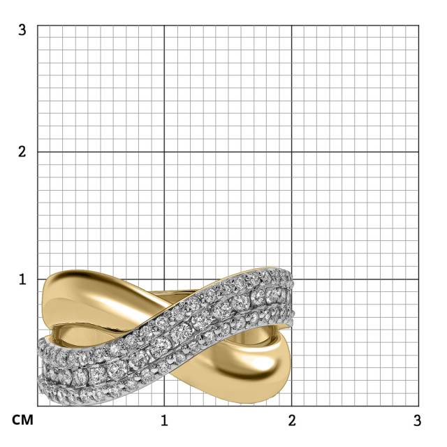 Кольцо из жёлтого золота с бриллиантами (059167)