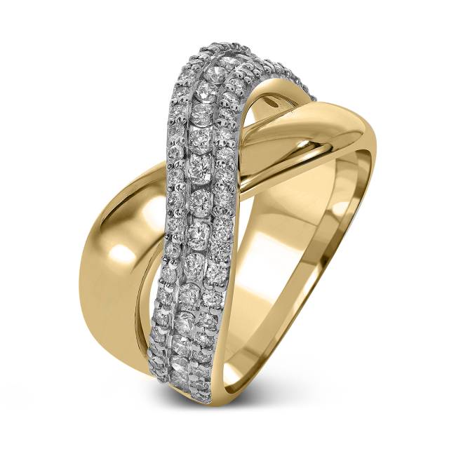 Кольцо из жёлтого золота с бриллиантами (059167)