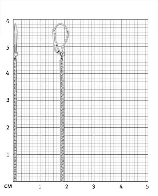 Серьги из белого золота с бриллиантами "Crivelli" (049094)