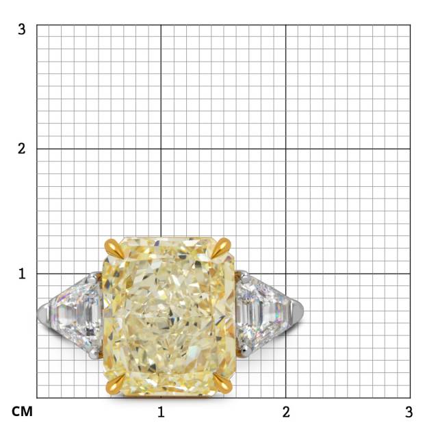Помолвочное кольцо из белого золота с бриллиантами (052870)