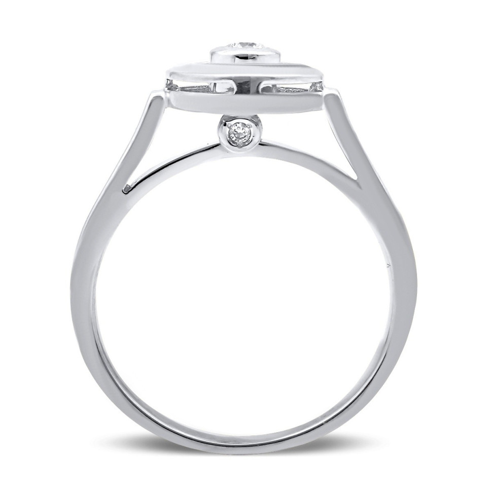 Помолвочное кольцо из белого золота с бриллиантами (025746)