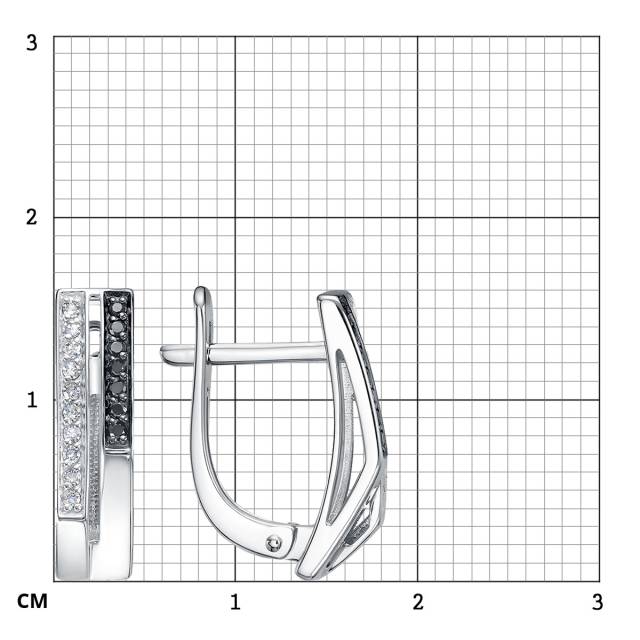 Серьги из белого золота с бриллиантами (058856)
