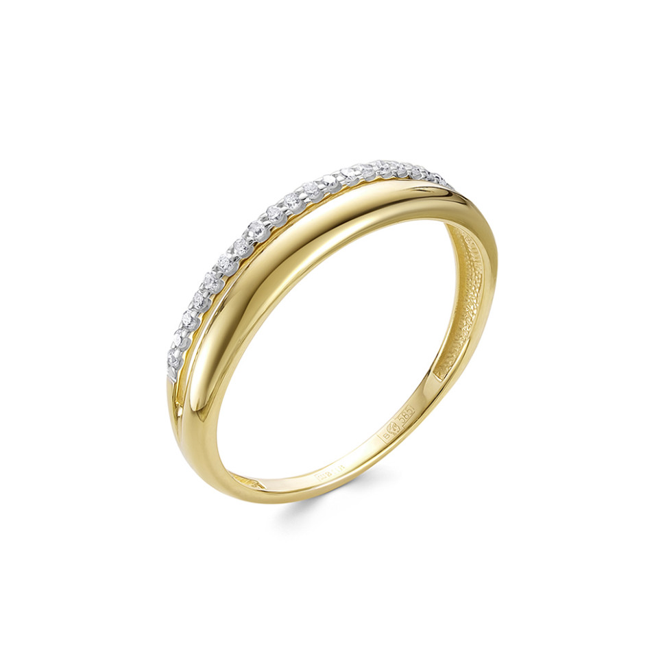 Кольцо из жёлтого золота с бриллиантами (054786)