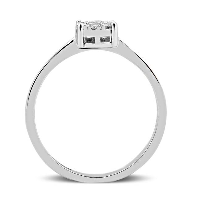 Помолвочное кольцо из белого золота с бриллиантами (023223)