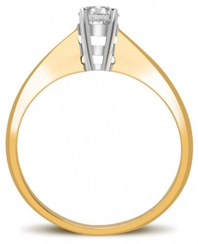 Помолвочное кольцо из жёлтого золота с бриллиантом 16.0