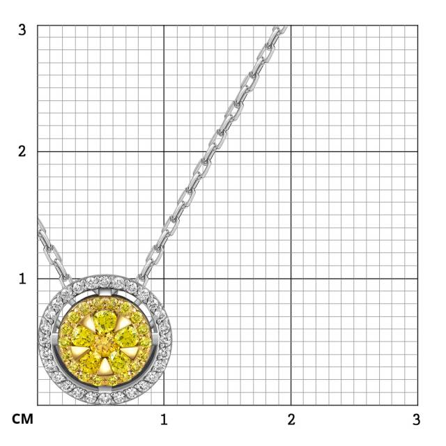 Колье из белого золота с бриллиантами (063015)