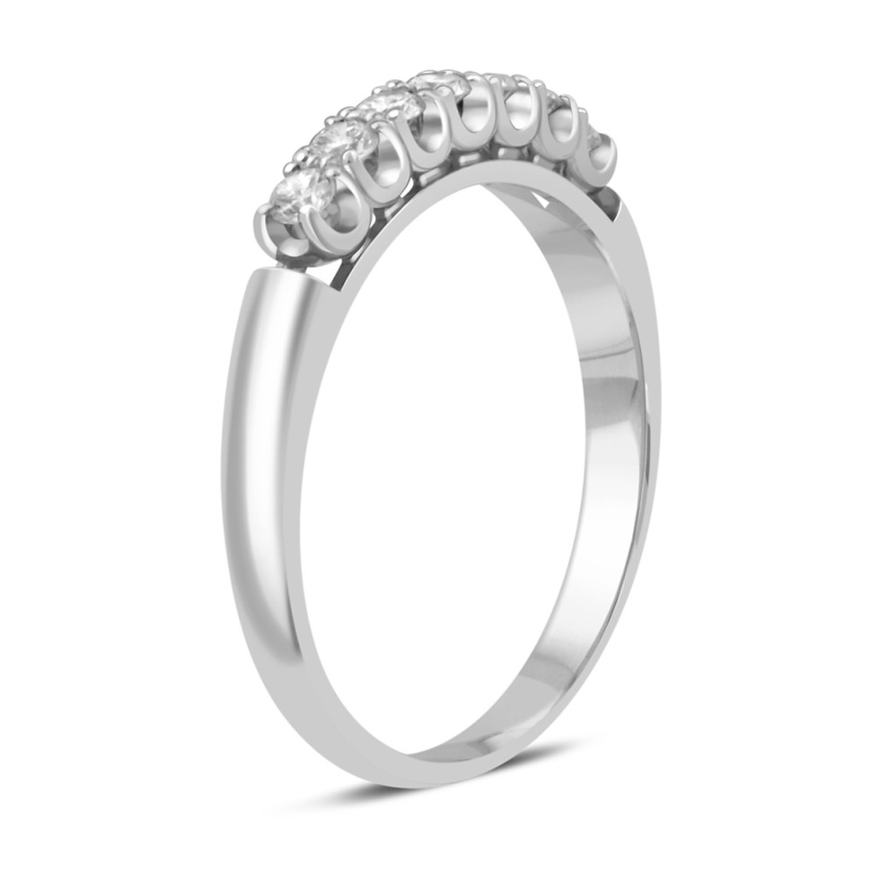 Кольцо из белого золота с бриллиантами (027136)