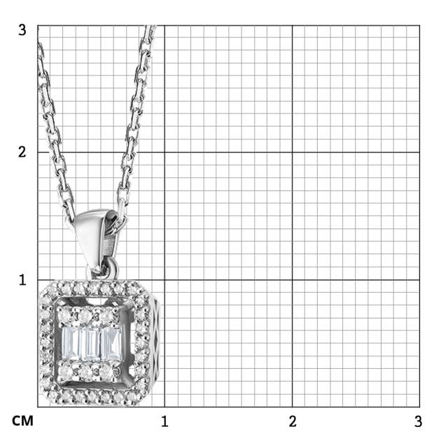 Колье из белого золота с бриллиантами (057636)