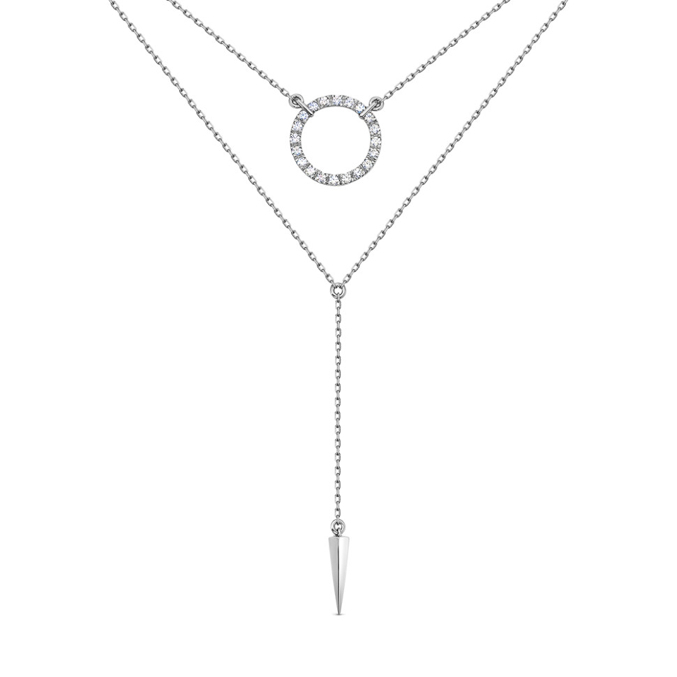 Колье из платины с бриллиантами (048390)