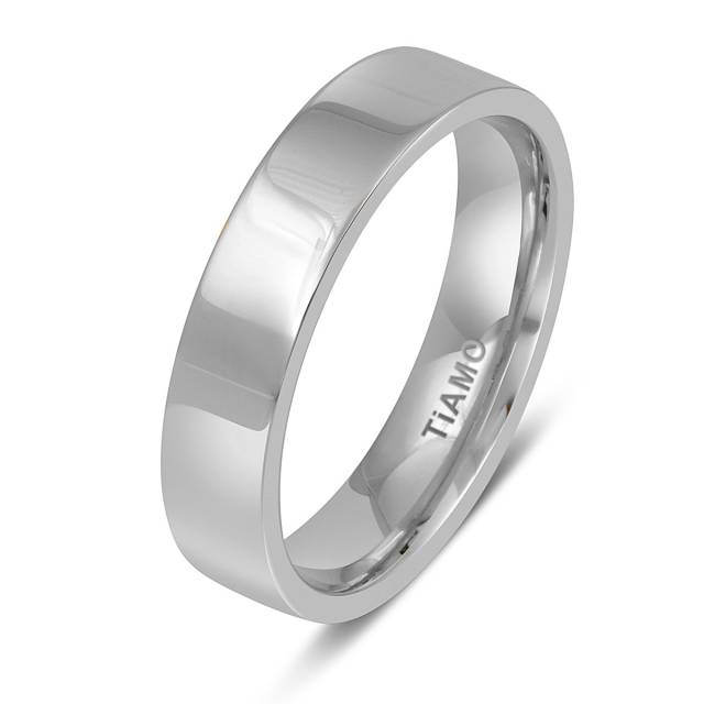 Обручальное кольцо из белого золота TIAMO (052874)