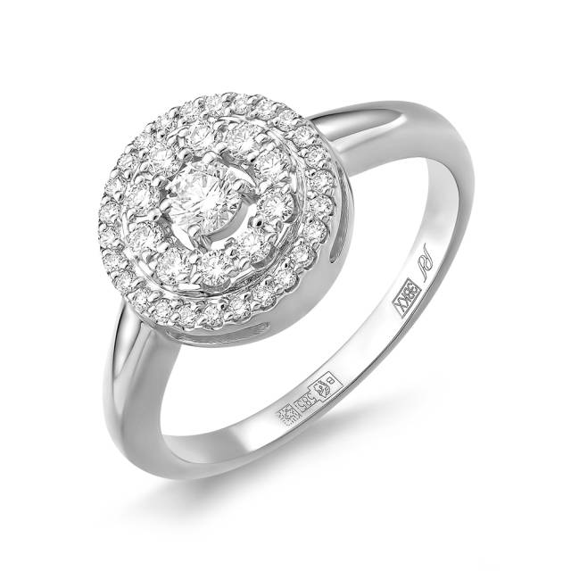 Кольцо из белого золота с бриллиантами (058800)