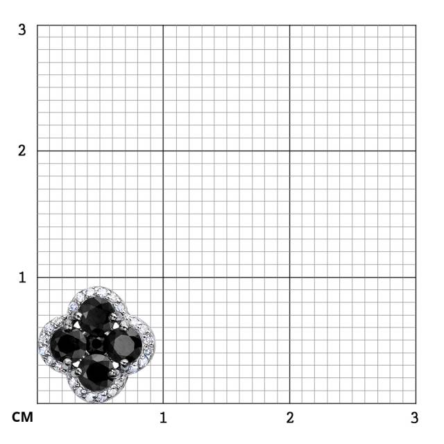 Кулон из белого золота с бриллиантами (053924)
