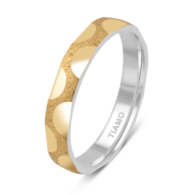 Обручальное кольцо из комбинированного золота Tiamo (041069)
