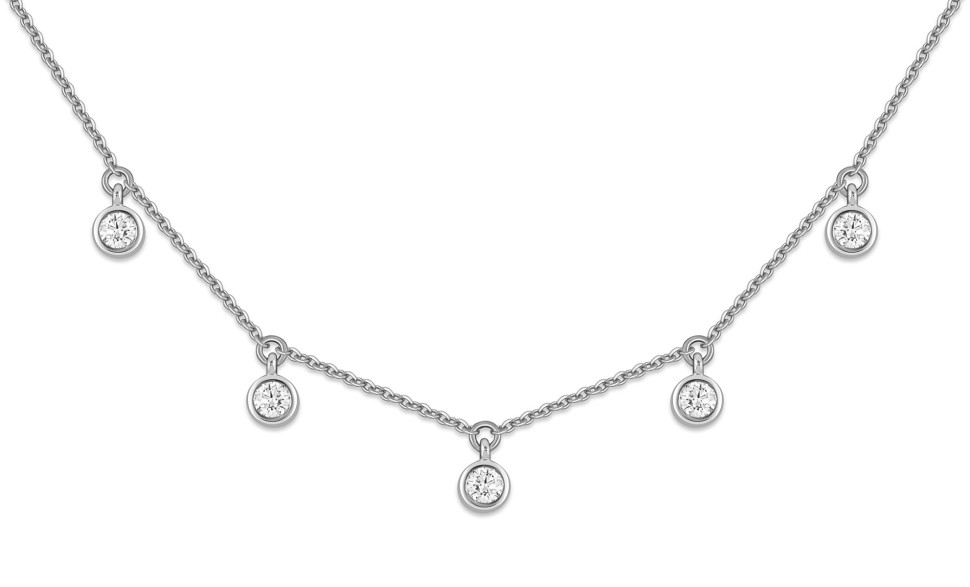 Колье из белого золота с бриллиантами (048465)