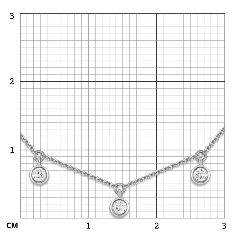 Колье из белого золота с бриллиантами (048465)