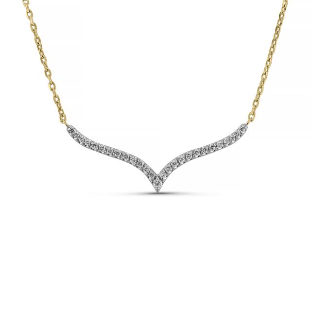 Колье из жёлтого золота с бриллиантами (063799)