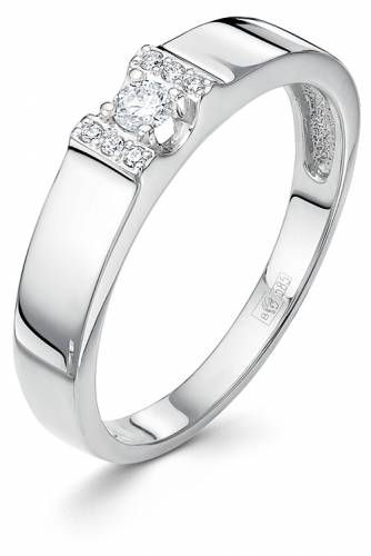 Помолвочное кольцо из белого золота с бриллиантами 17.0