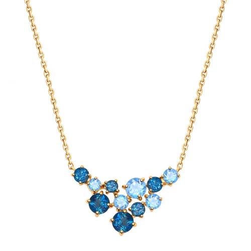 Колье из красного золота с топазами (038380)