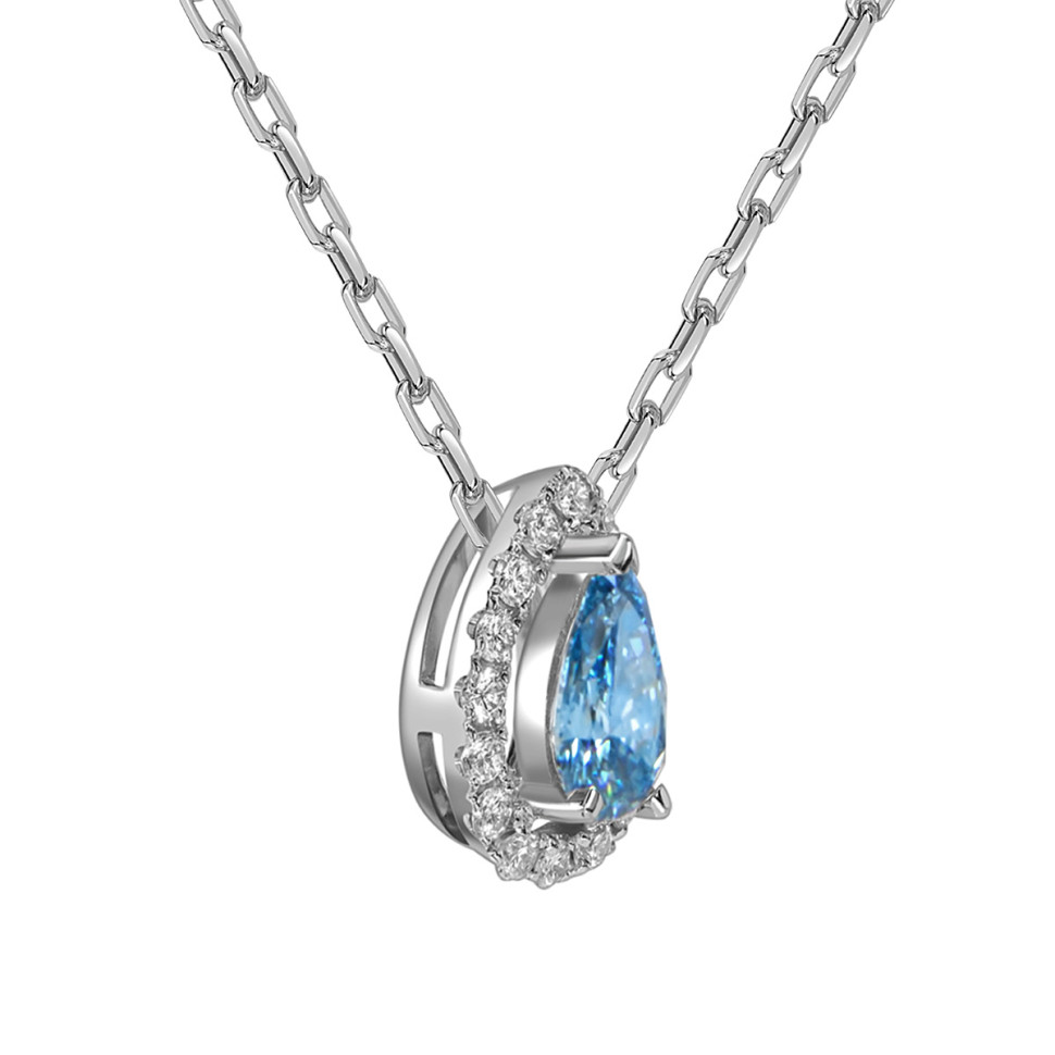 Колье из белого золота с бриллиантами (060187)