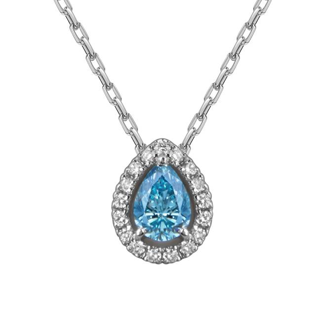 Колье из белого золота с бриллиантами (060187)