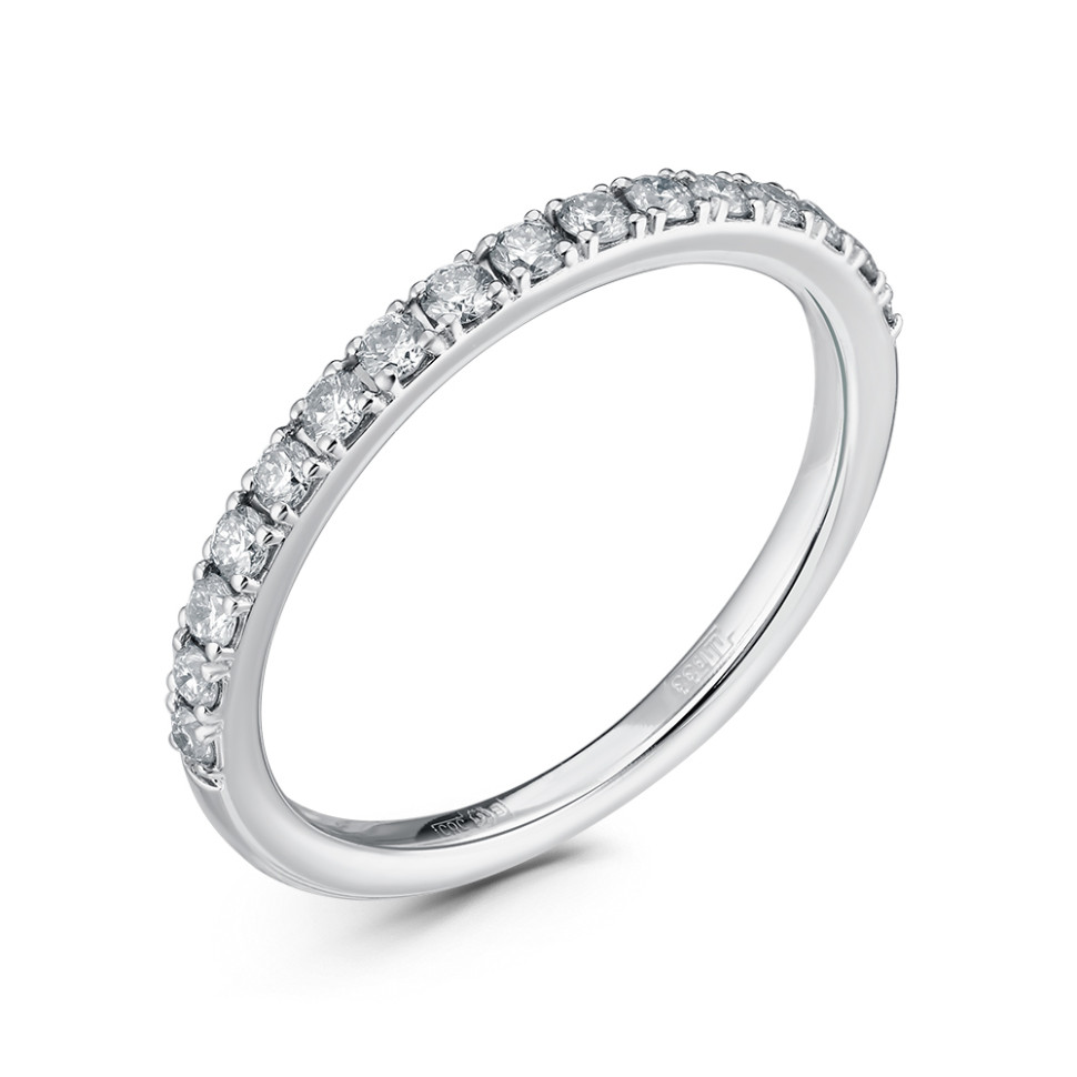 Кольцо из белого золота с бриллиантами (060462)