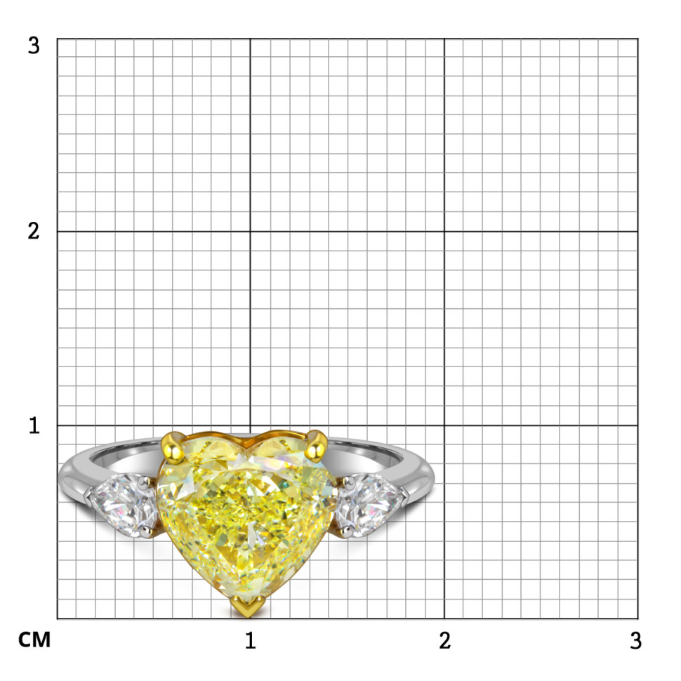 Помолвочное кольцо из белого золота с бриллиантами 