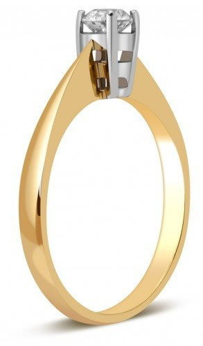 Помолвочное кольцо из жёлтого золота с бриллиантом 15.5