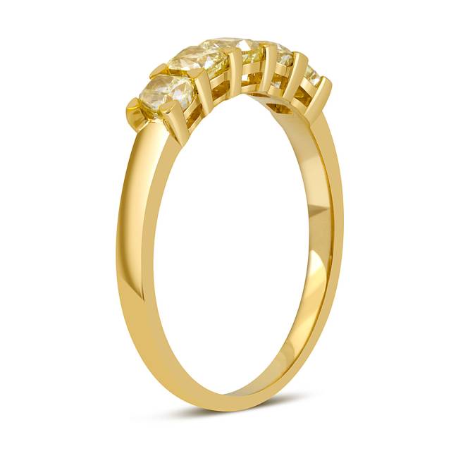 Кольцо из жёлтого золота с жёлтыми бриллиантами (051998)