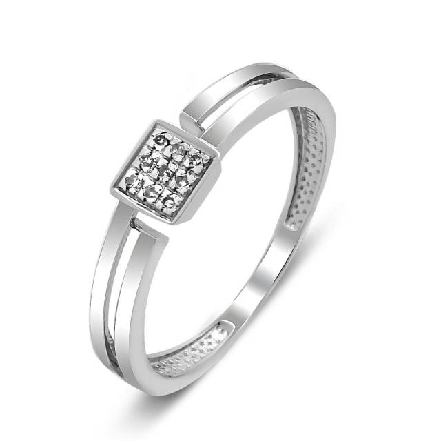 Кольцо из белого золота с бриллиантами (028518)