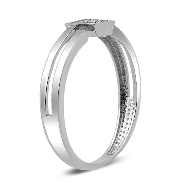 Кольцо из белого золота с бриллиантами (028518)