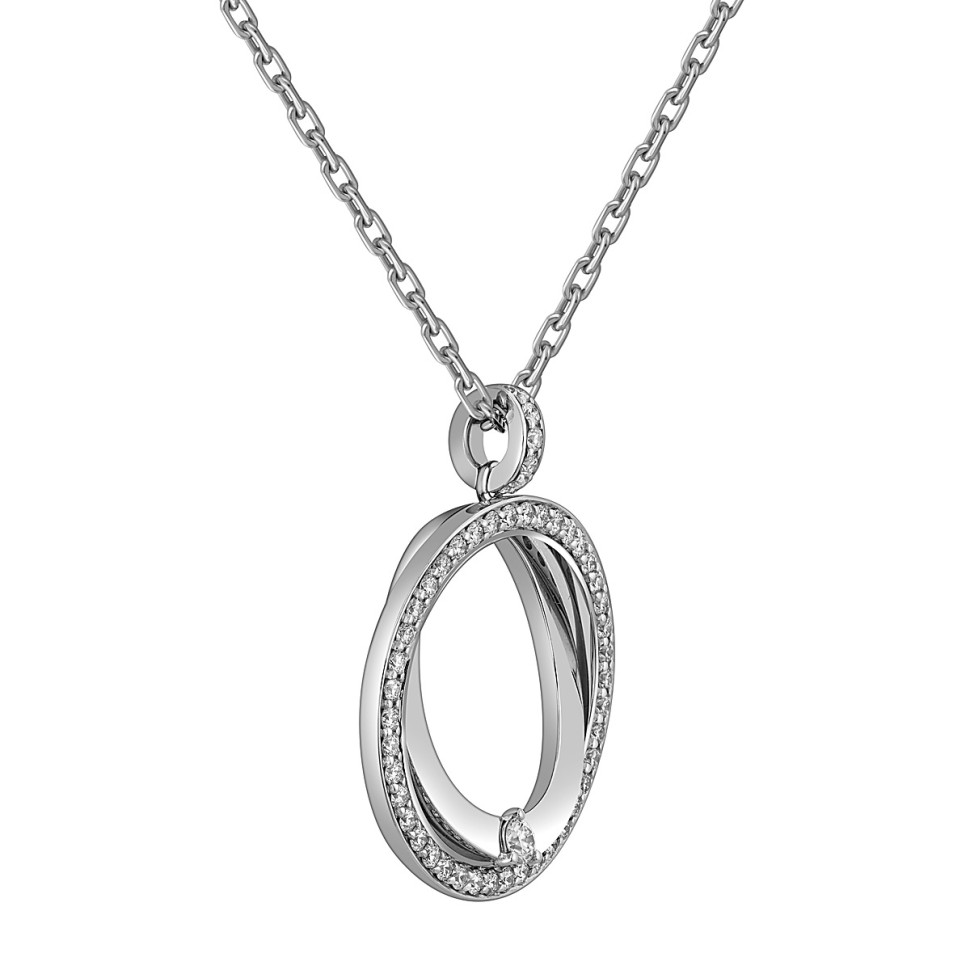 Колье из белого золота с бриллиантами