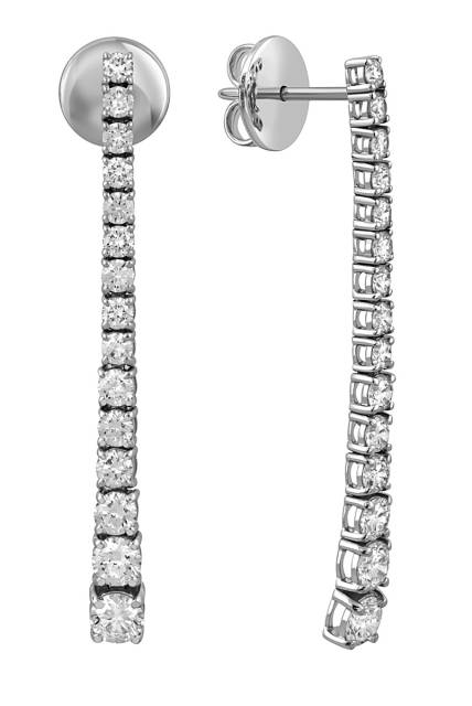 Серьги из белого золота с бриллиантами "Crivelli" (048942)
