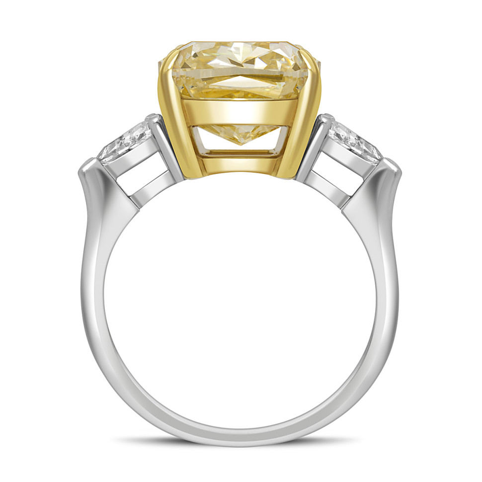 Помолвочное кольцо из белого золота с бриллиантами (050607)