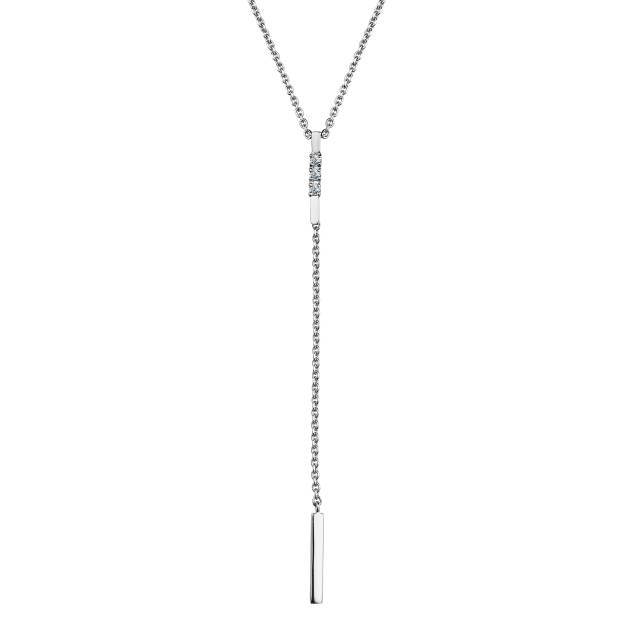 Колье из белого золота с бриллиантами (048739)