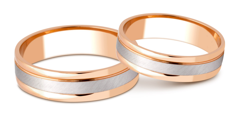 Обручальное кольцо из комбинированного золота (029044)