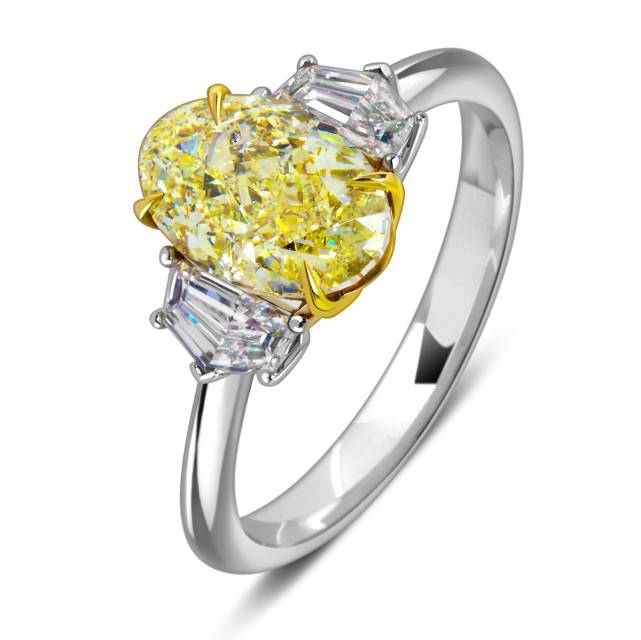 Кольцо из белого золота с бриллиантами (059838)