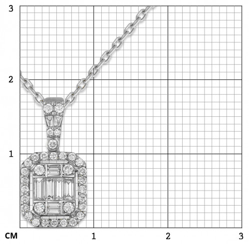 Колье из белого золота с бриллиантами 44.0