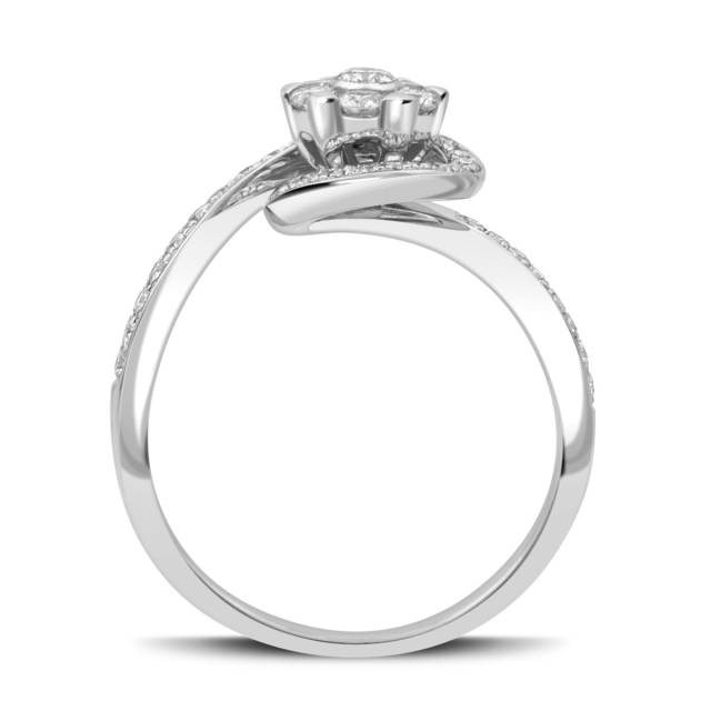 Кольцо из белого золота с бриллиантами (032143)