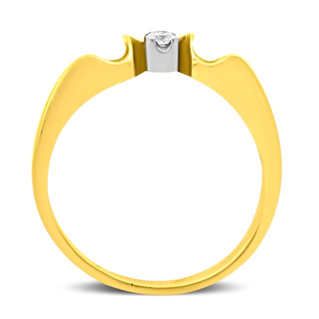 Кольцо из жёлтого золота с бриллиантом (020953)