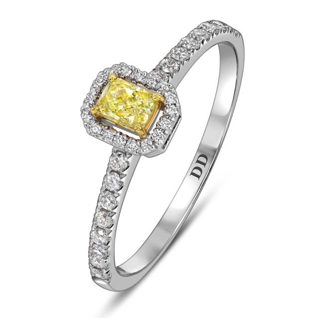 Кольцо из белого золота с бриллиантами (062764)