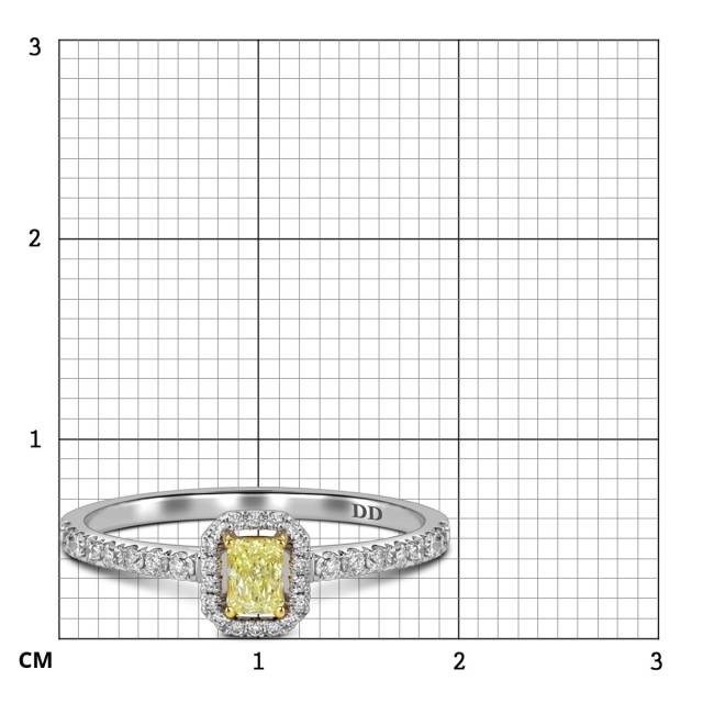 Кольцо из белого золота с бриллиантами (062764)