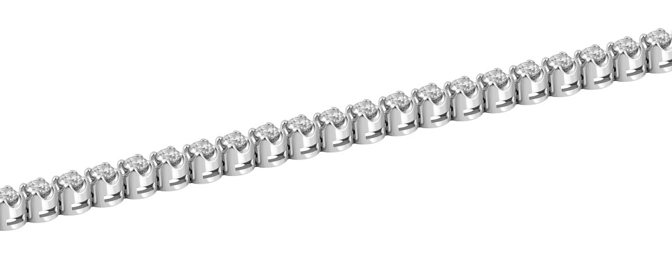 Браслет из белого золота с бриллиантами (043977)