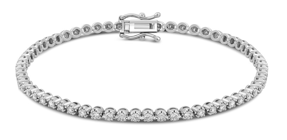 Браслет из белого золота с бриллиантами (043977)