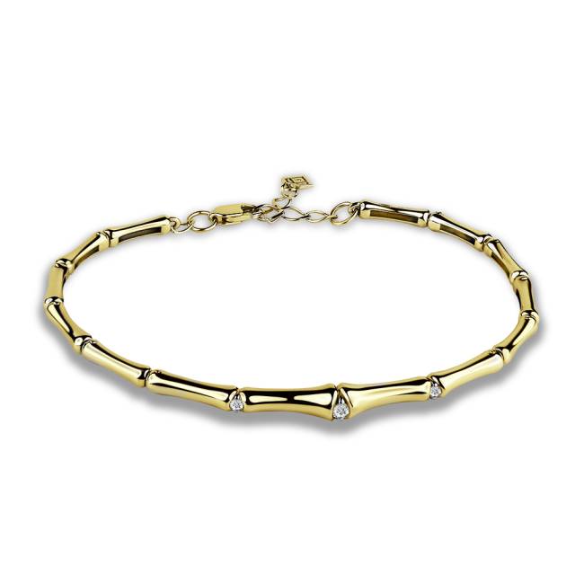 Браслет из жёлтого золота с бриллиантами (054991)