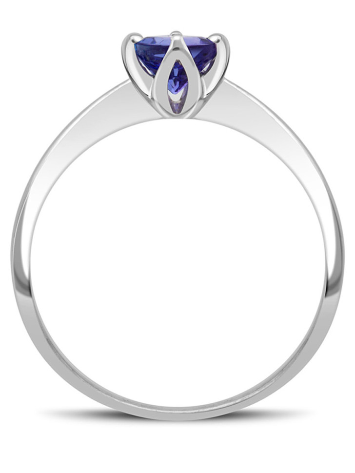 Помолвочное кольцо из белого золота с танзанитом (043172)