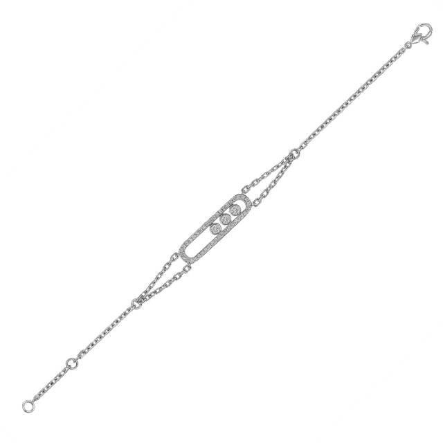 Браслет из белого золота с бриллиантами (061055)