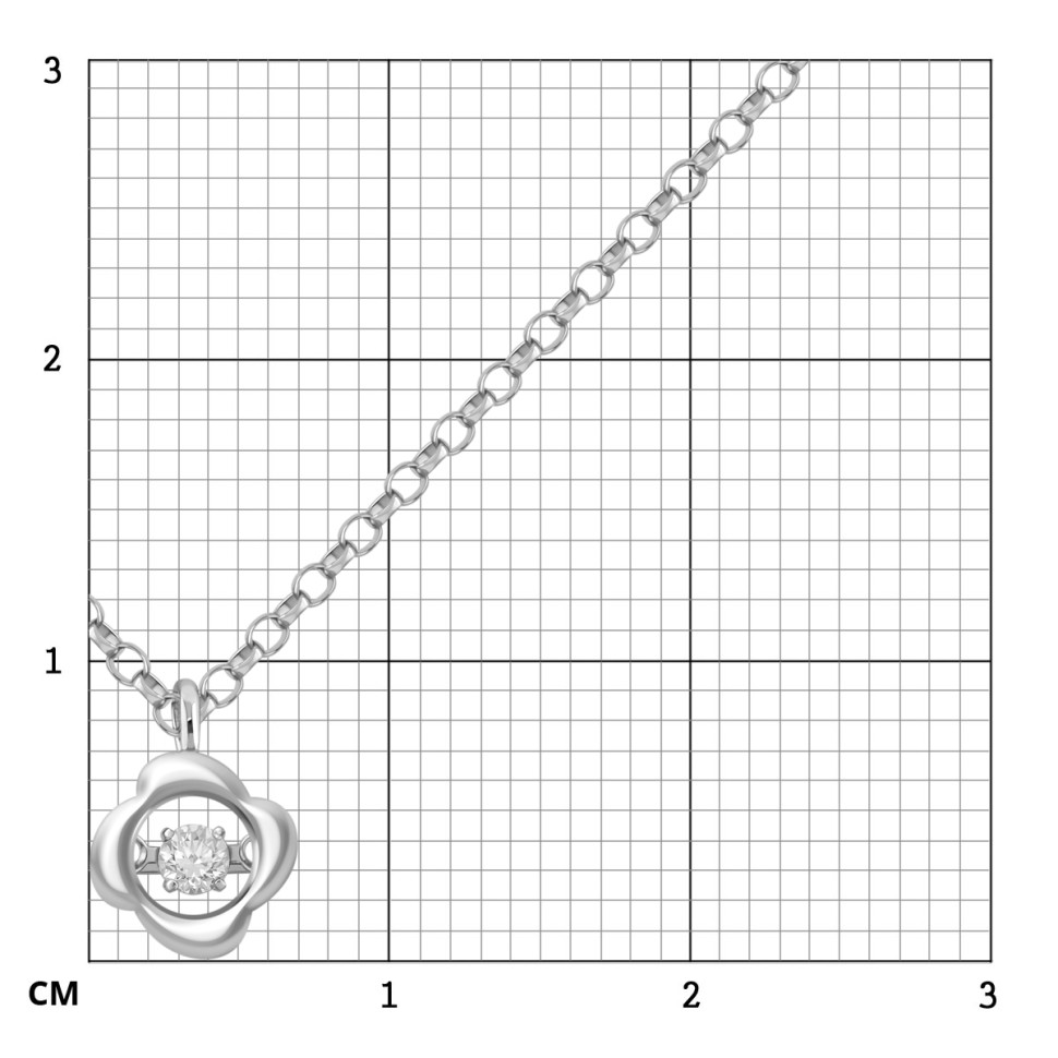 Колье из белого золота с 