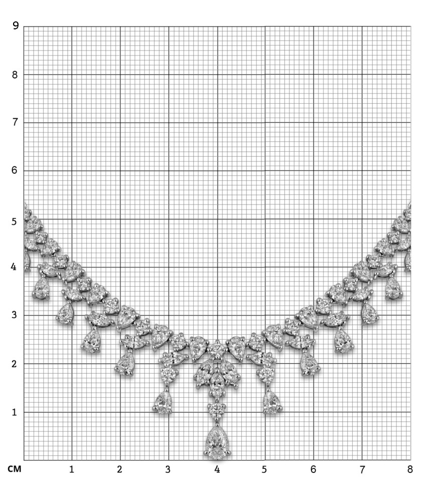 Колье из белого золота с бриллиантами (063632)