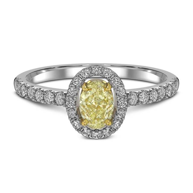 Кольцо из белого золота с бриллиантами (060280)