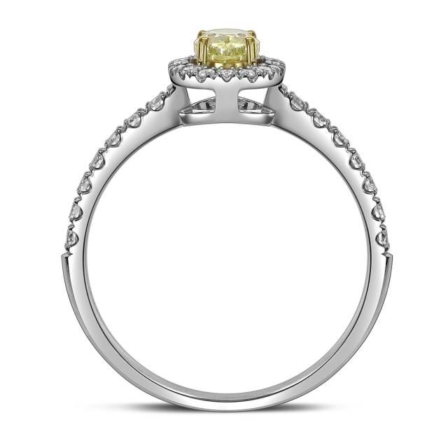 Кольцо из белого золота с бриллиантами (060280)